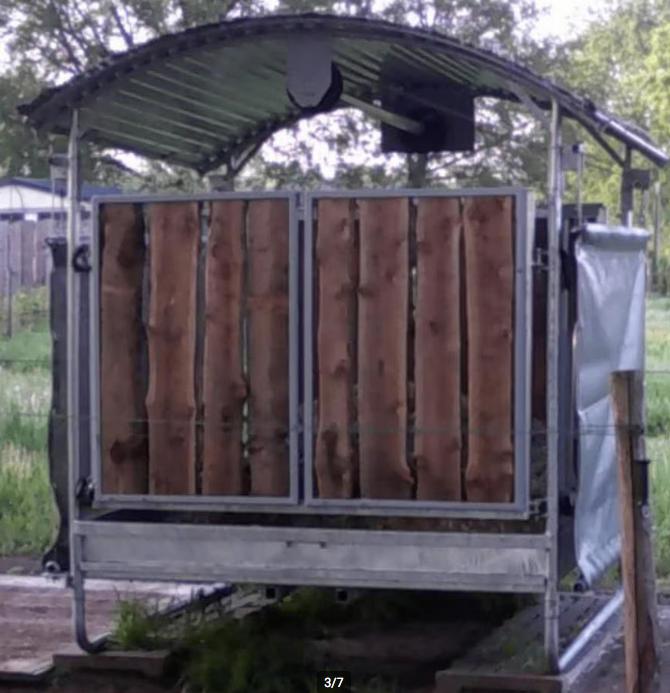 Gegalvaniseerde hooiruif - geautomatiseerd met timer, Weidegang, 4 paarden of pony's of meer