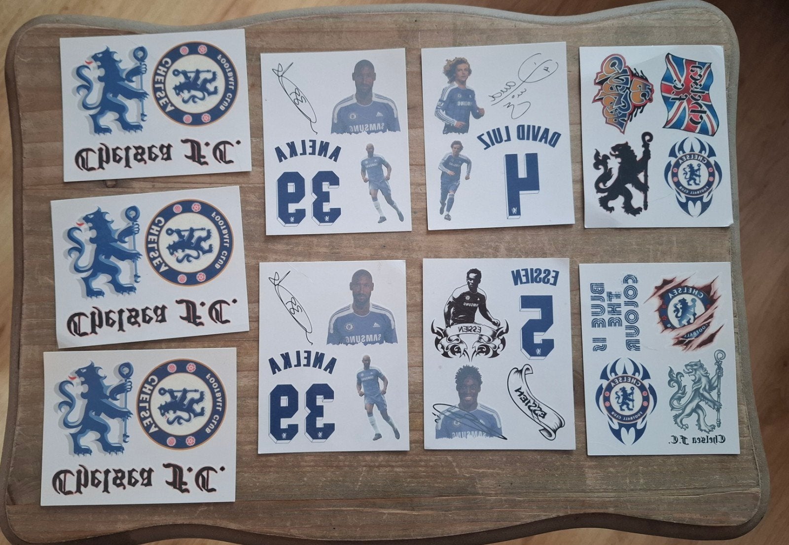 Genre Panini 9 stickers Chelsea voetbalclub Engeland, Antiek en Kunst, Ophalen of Verzenden