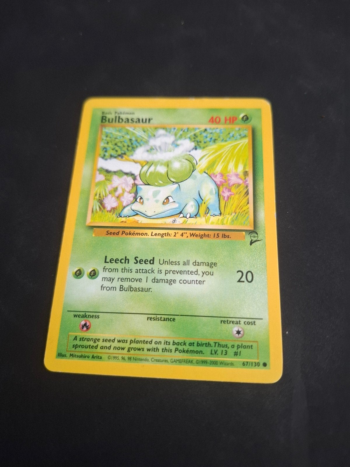 Bulbasaur Pokémon Kaart - Base Set 67/102 (Engels), Ophalen of Verzenden