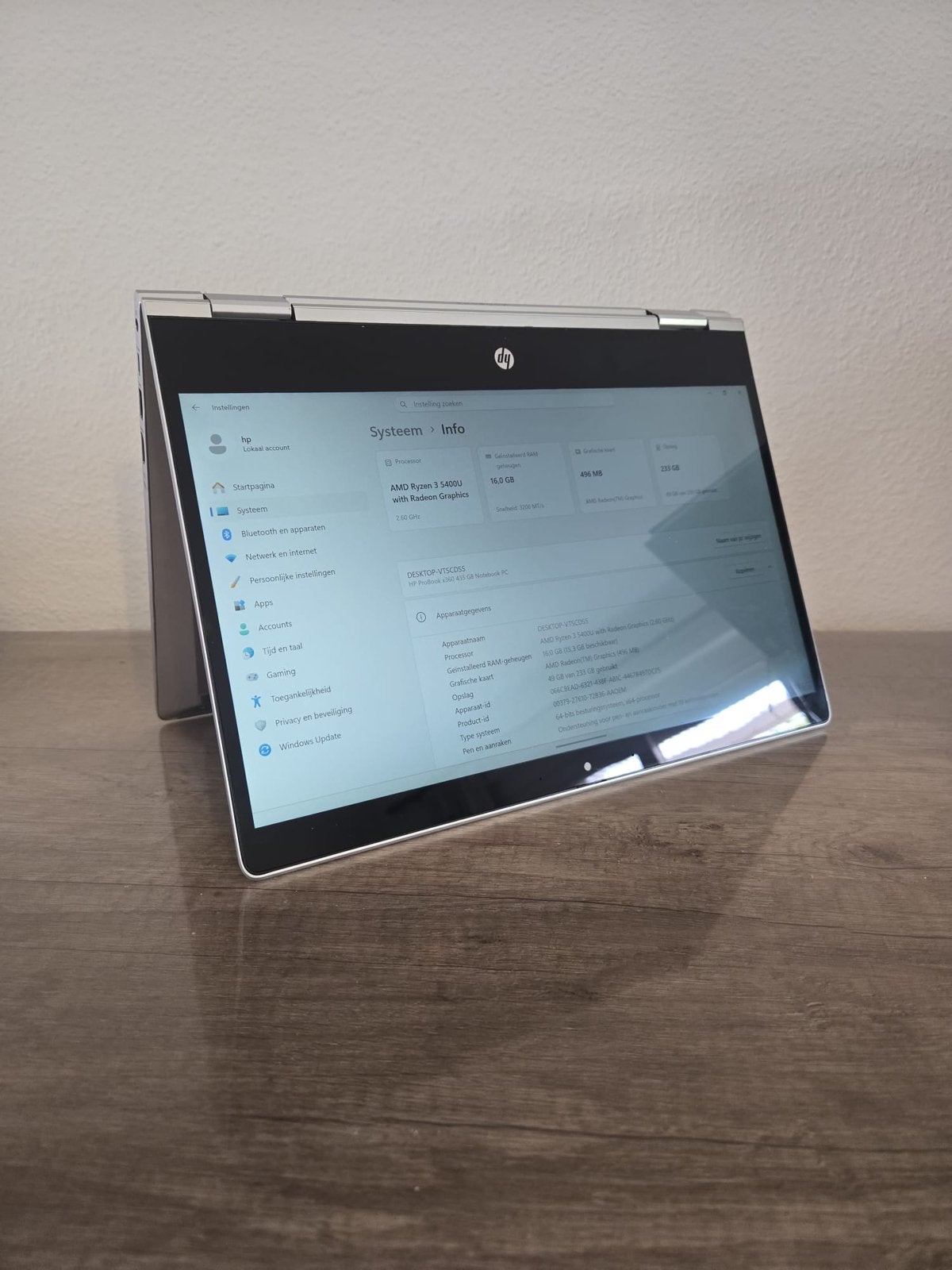 HP Pro X360 435 G8, Computers en Software, Gebruikt, 2 tot 3 Ghz, Ophalen of Verzenden, SSD