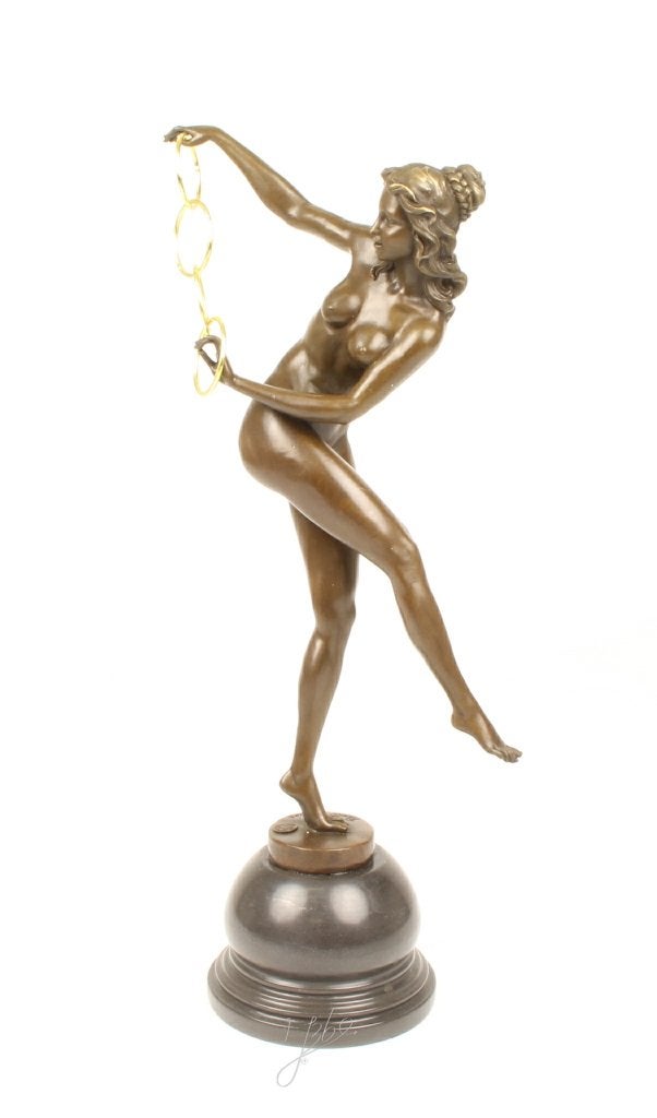 Sculpture en bronze exclusive — Les anneaux magiques, Statue, Enlèvement ou Envoi, Autres sujets, 50 - 100 cm