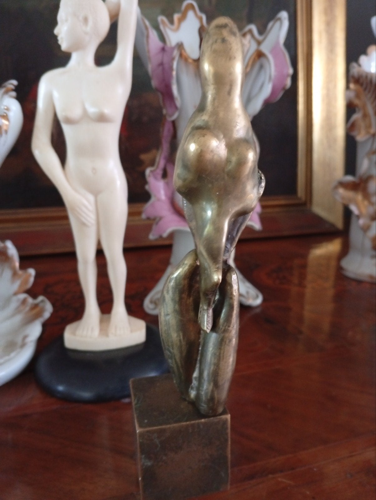 statue en bronze moderne, Enlèvement ou Envoi, Doré, Moins de 20 cm, Brons