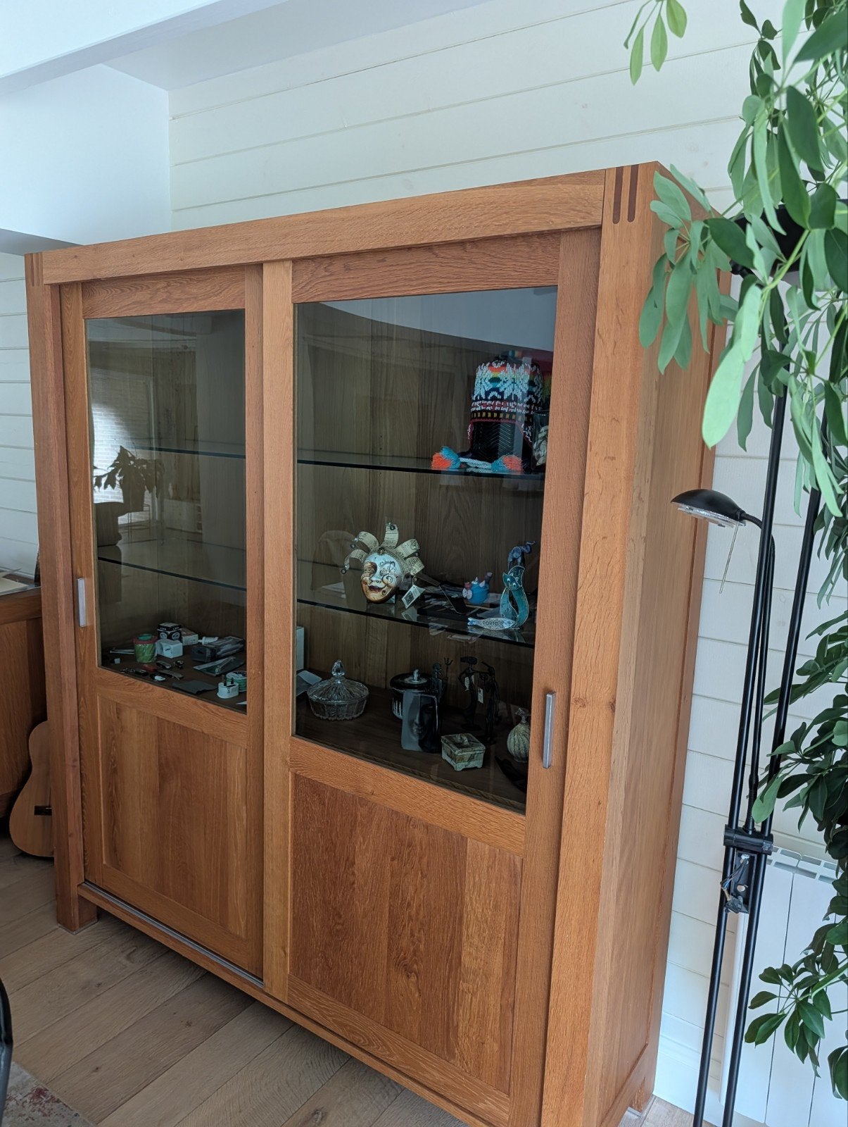 Vitrinekast, 25 à 50 cm, Avec porte(s), 150 à 200 cm, Natuurlijk