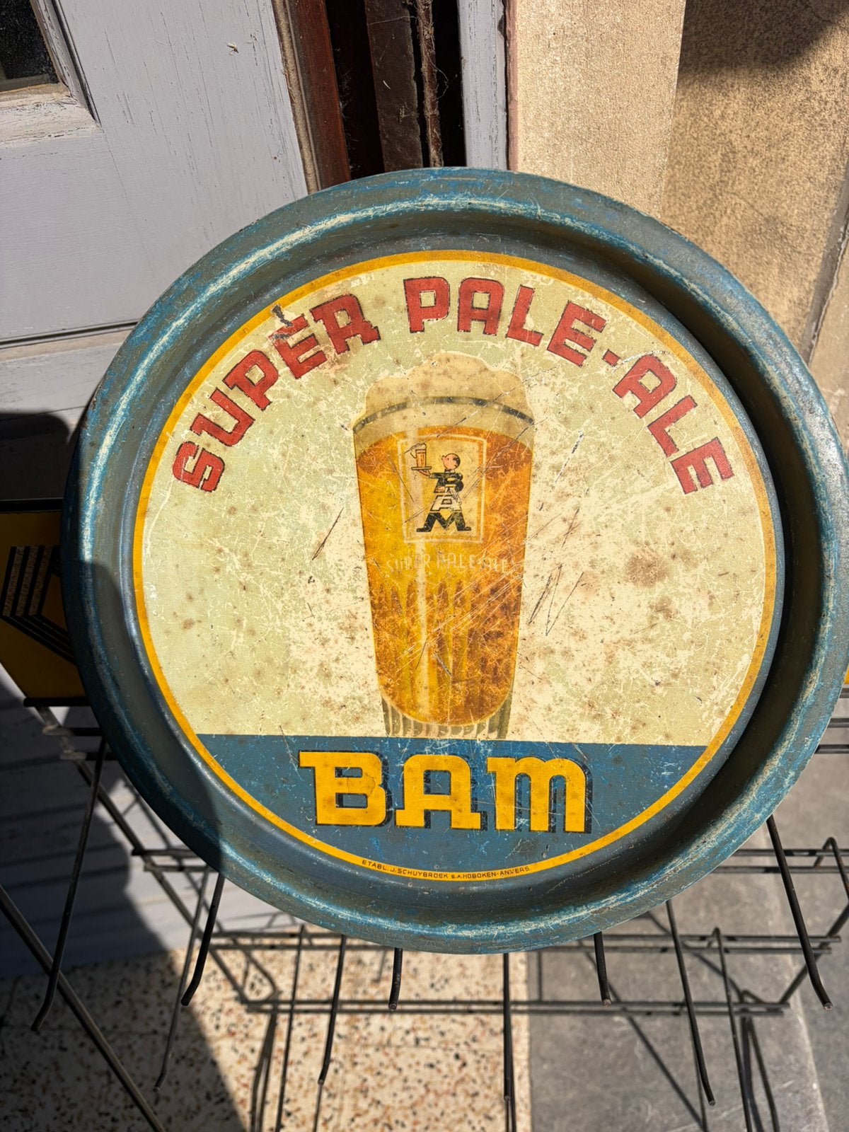 Blikken plateau super pale ale bam, Verzamelen, Ophalen, Gebruikt, Reclamebord
