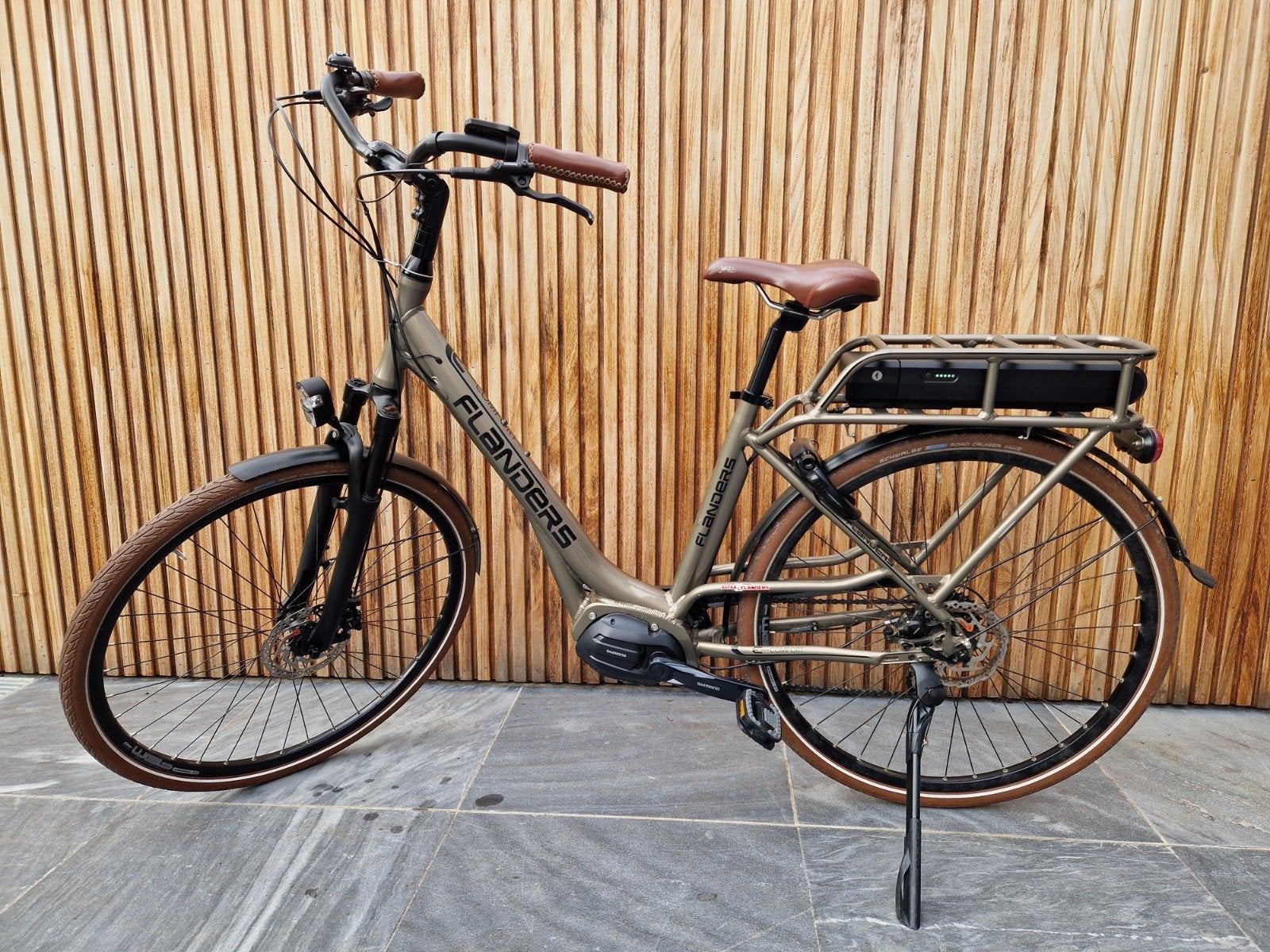 Asfra Flanders E-Comfort elektrische fiets + fietstas – Shim, Enlèvement, Utilisé, 50 km par batterie ou plus