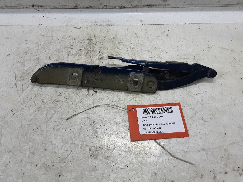 COFFRE COUVERCLE CHARNIERE DROIT BMW 3 serie (E46 / 2), Autos : Pièces & Accessoires, Mevr. I. Hauben, Utilisé, BMW, Rue de l'Espoir 34 34
4030  GRIVEGNÉE, BE