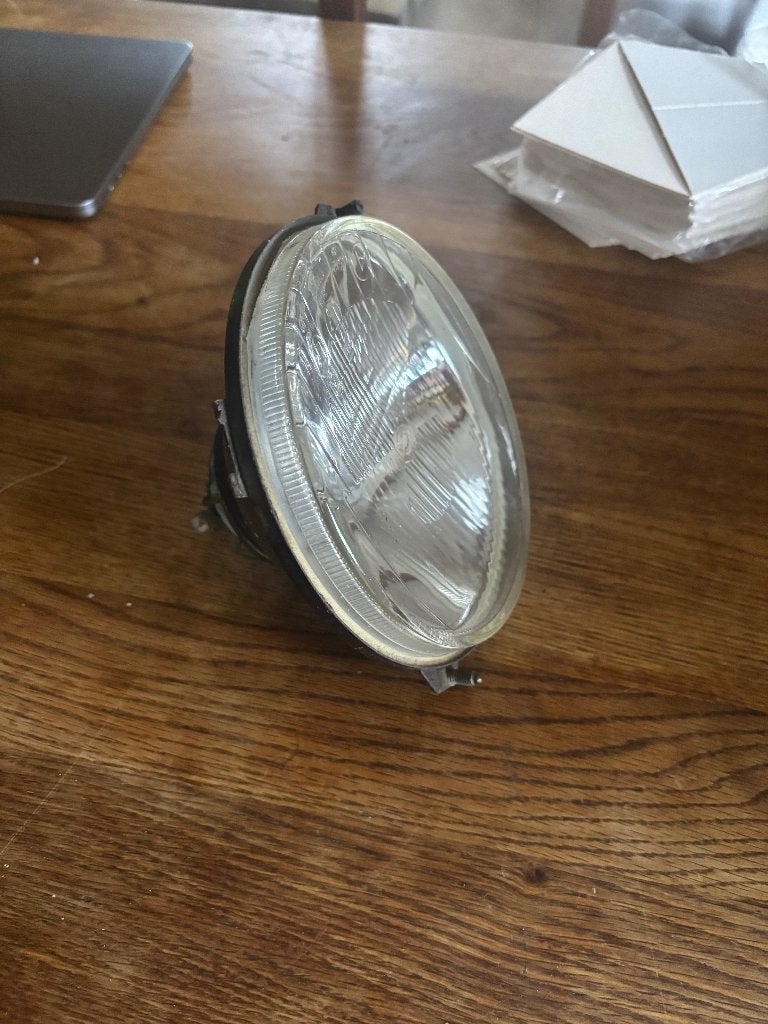 vintage ronde koplampoptiek, Auto-onderdelen, Ophalen of Verzenden, Gebruikt, Renault