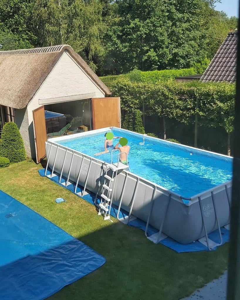 Intex zwembad Ultra XTR Frame 732 cm ideaal voor tieners, Tuin en Terras, Zwembaden, Gebruikt, Opzetzwembad, 120 cm of meer, 400 cm of meer