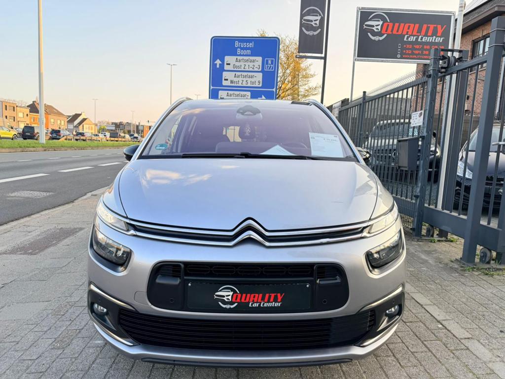 Citroen C4 Grand Picasso 2017 090000km AUTOMAAT 7zitpl Full, Auto's, Citroën, Euro 6, 1198 cc, Zilver of Grijs, Adaptive Cruise Control