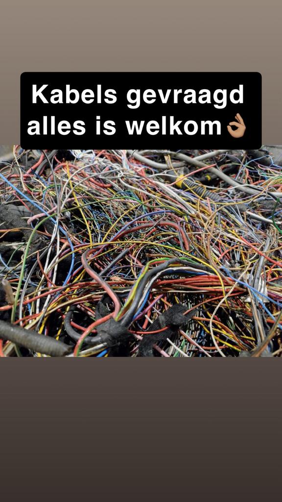 Kabels gezocht, Doe-het-zelf en Bouw, Metalen, Zo goed als nieuw, Ophalen