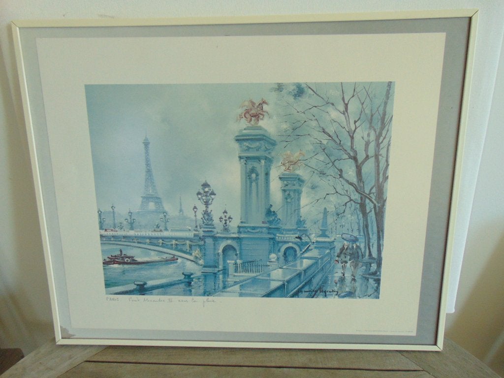Kader print Paris Port Alexander III sous la Pluie - 1973, Minder dan 50 cm, Ophalen of Verzenden, 5 – 50, Print