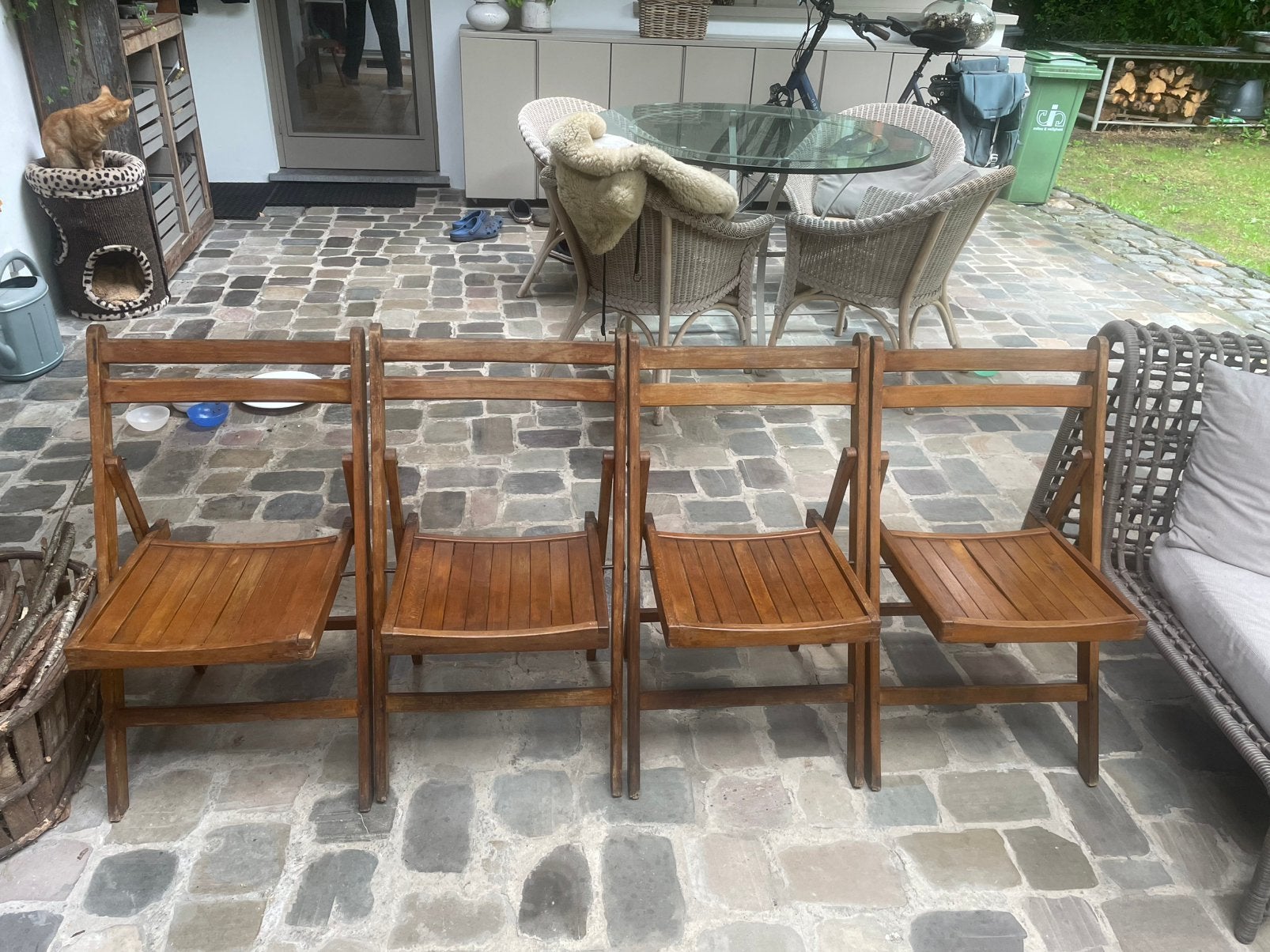 4  cafestoeltjes, Ophalen, Gebruikt