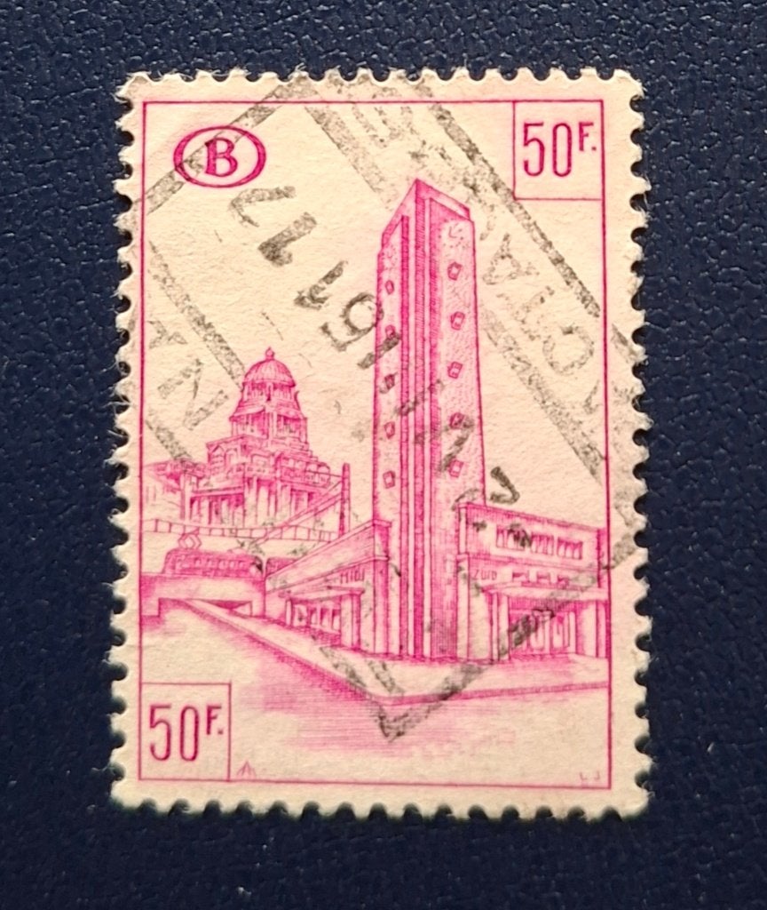 Postzegel België OBP TR 351, Postzegels en Munten, Met stempel, Ophalen of Verzenden, Gestempeld, Treinen
