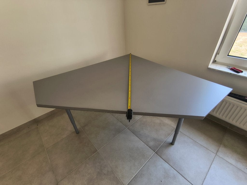 Bureau, Autres styles, Utilisé, 195 cm, Gris