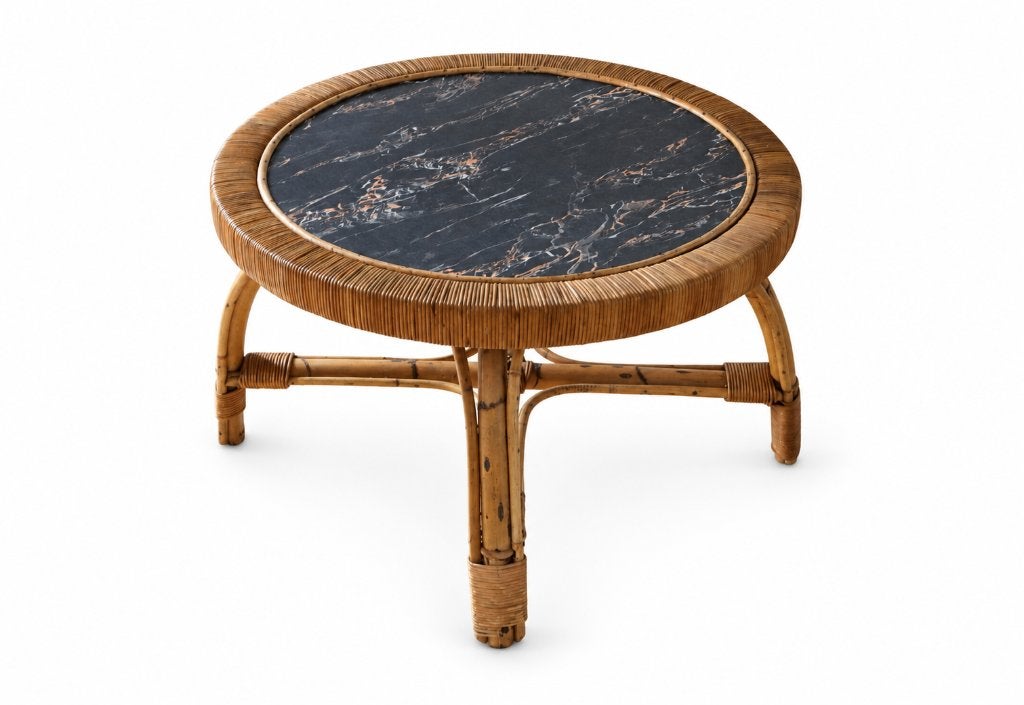 Sixties bamboe salontafel - Vintage coffeetable - Boho retro, Ophalen