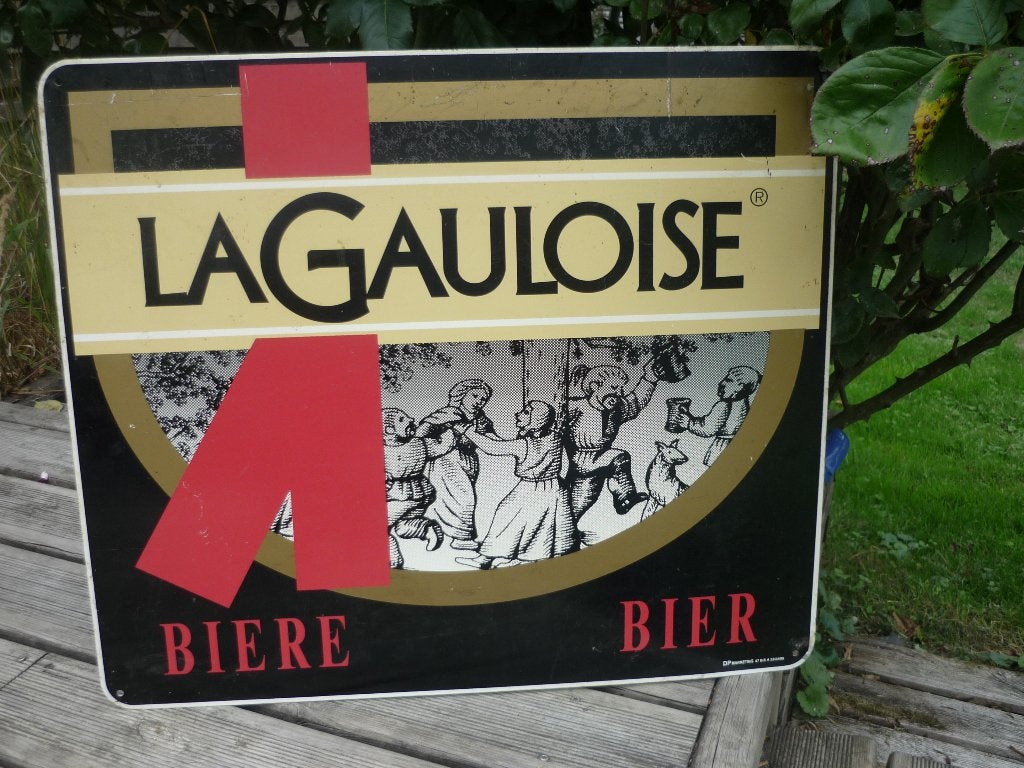 Plaque ( no émail ) Bière Gauloise, Enlèvement ou Envoi