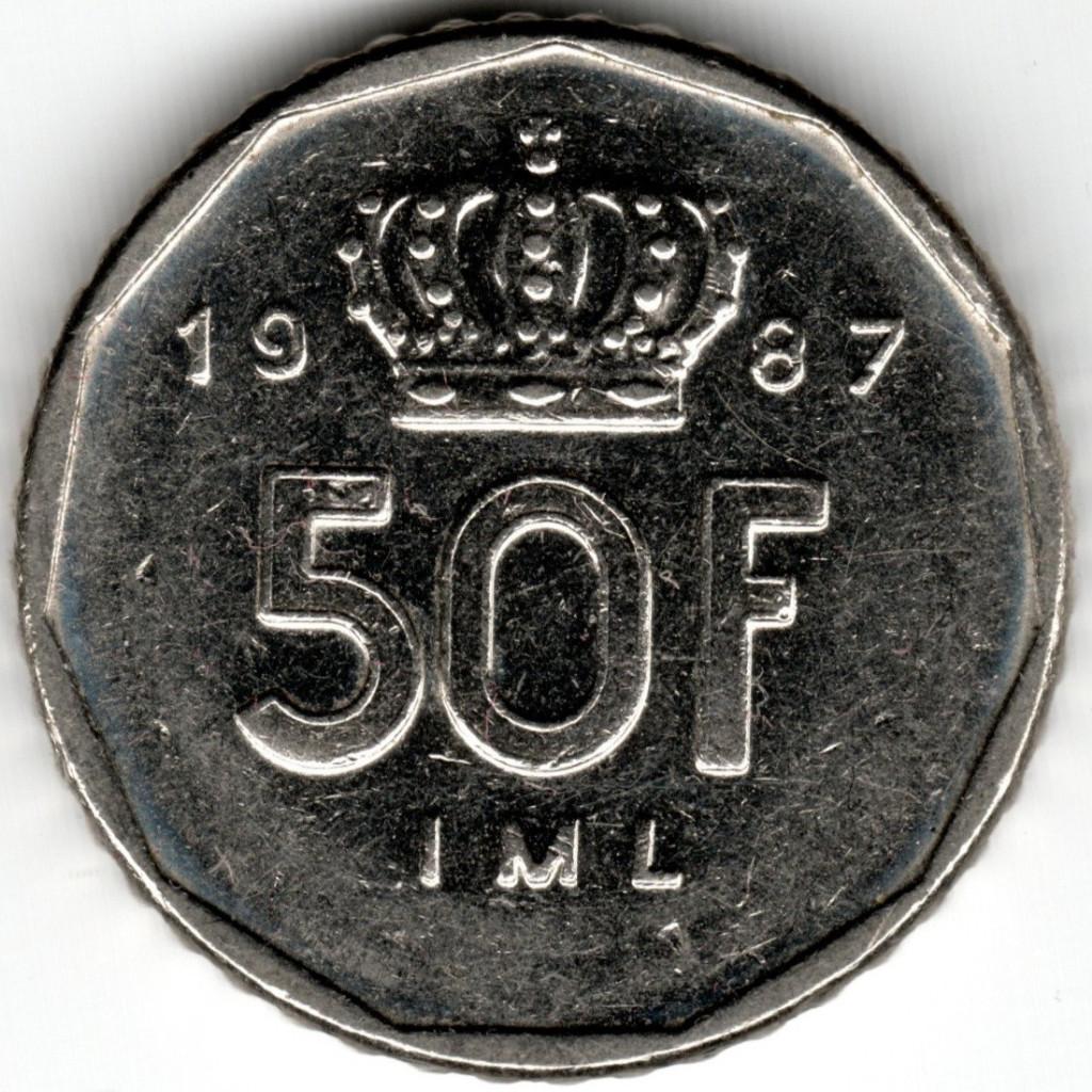 Luxemburg : 50 Francs 1987 KM#62 Ref 16606, Ophalen of Verzenden, Overige landen, Losse munt