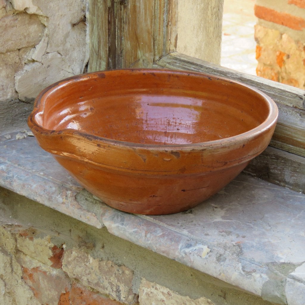 Franse terracotta confit bowl, Antiek en Kunst, Ophalen of Verzenden