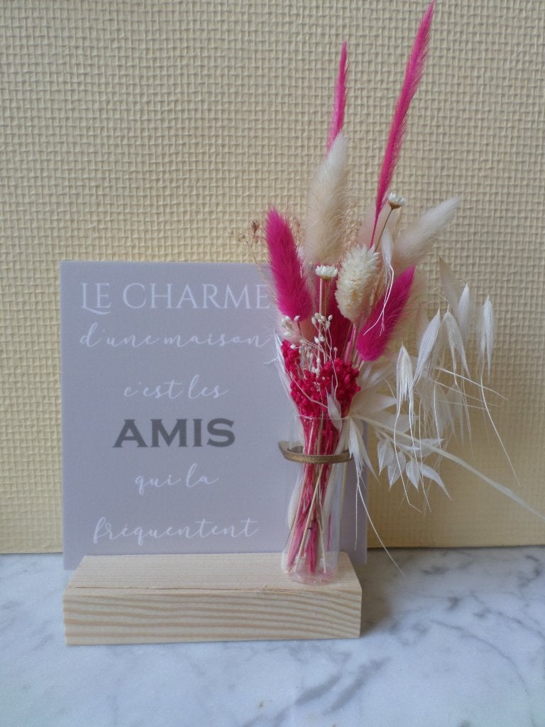 Belgische handgemaakte decoratie charmante roze beige, Hout, Beige, Nieuw, Ophalen of Verzenden