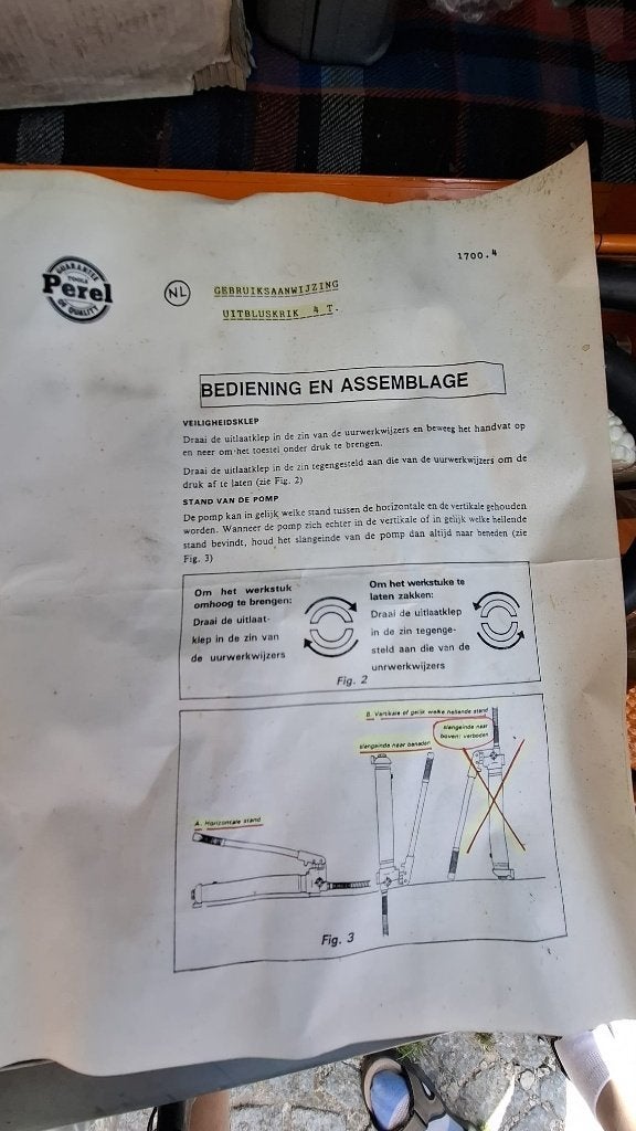Perel Hydrolische carroserie ( garage) krik, Auto diversen, Ophalen, Nieuw, Hydraulisch