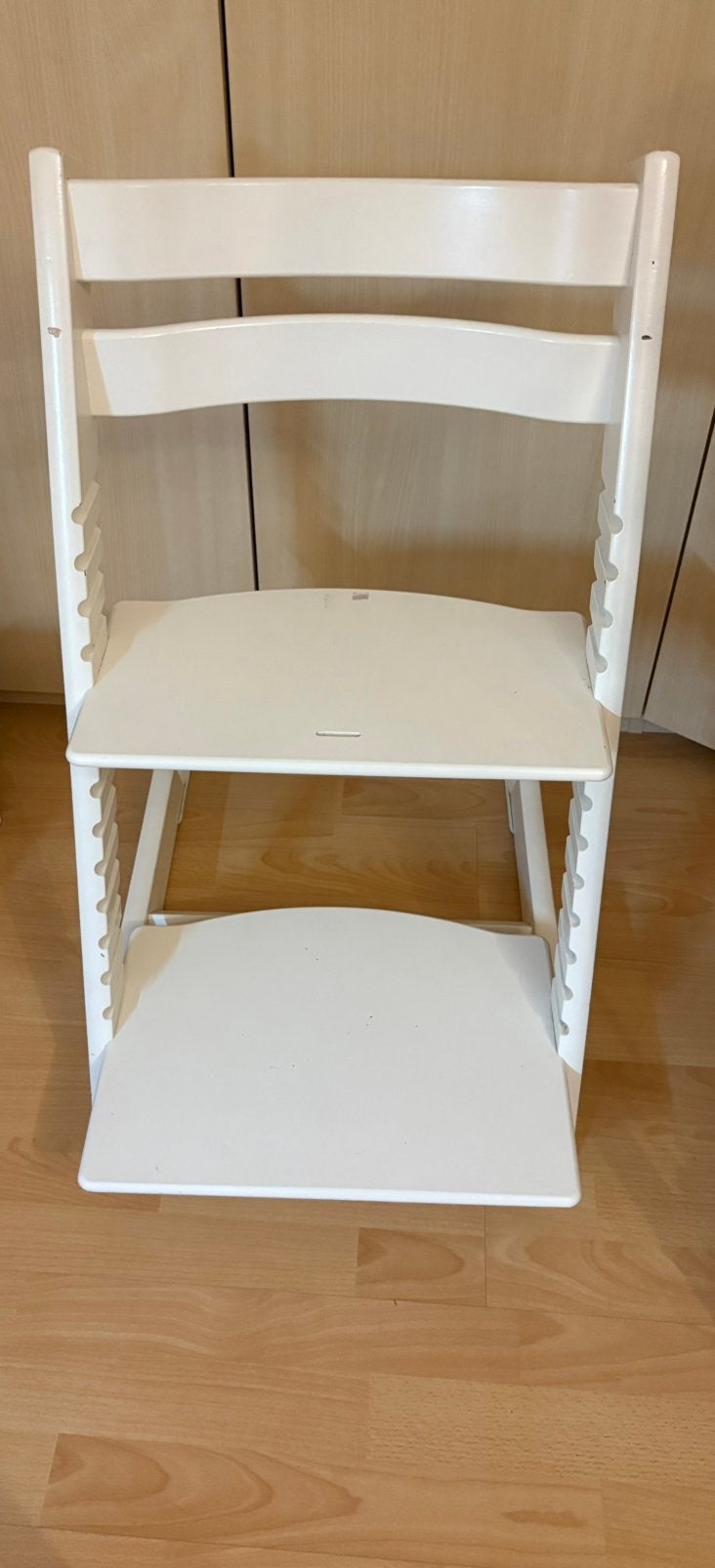 Stokke Tripp Trapp eetstoel wit, Ophalen, Gebruikt
