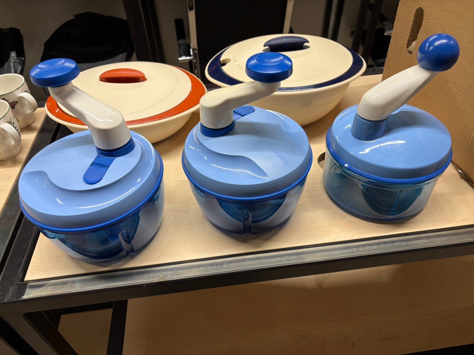 Tupperware hakker blauw, Antiek en Kunst, Ophalen
