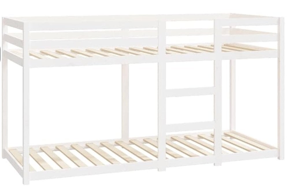 vidaXL Stapelbed zonder matras, wit, 90 x 200 cm, Ophalen, Zo goed als nieuw, 200 cm, Stapelbed