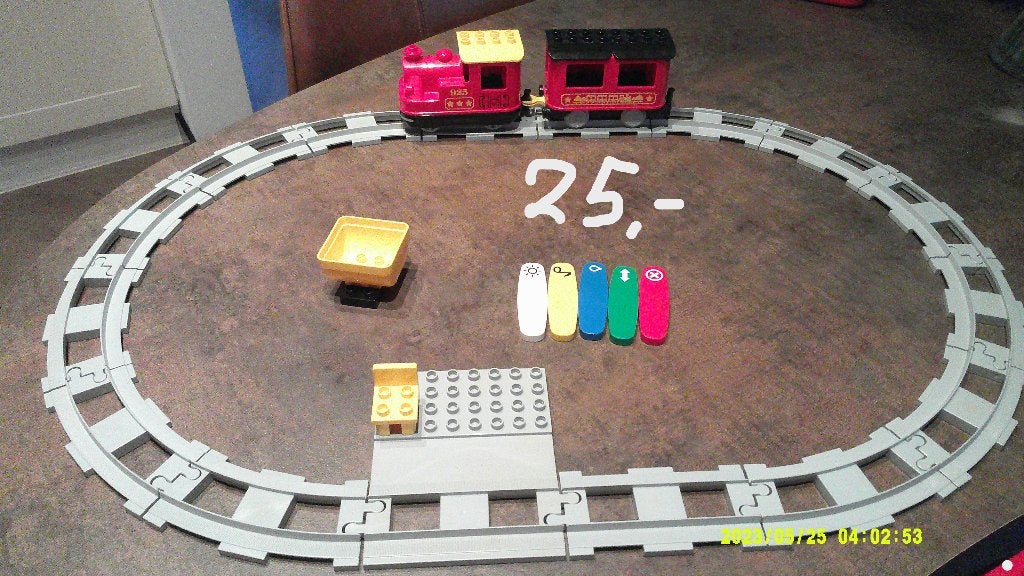 Duplo trein 10874, met uitbreiding brug 10872, rails 10882, Enfants & Bébés, Enlèvement ou Envoi, Comme neuf, Duplo