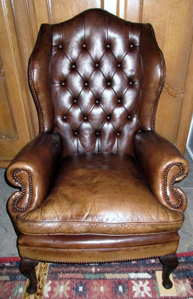 chesterfield bruin heel goede staat antiek, Enlèvement