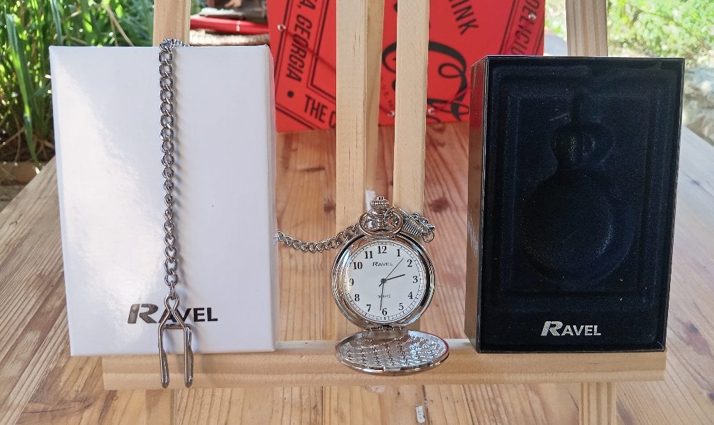 Nieuw Ravel zakhorloge met doos en hoesje, Handtassen en Accessoires, Overige merken, Overige materialen, Zakhorloge, Verzenden