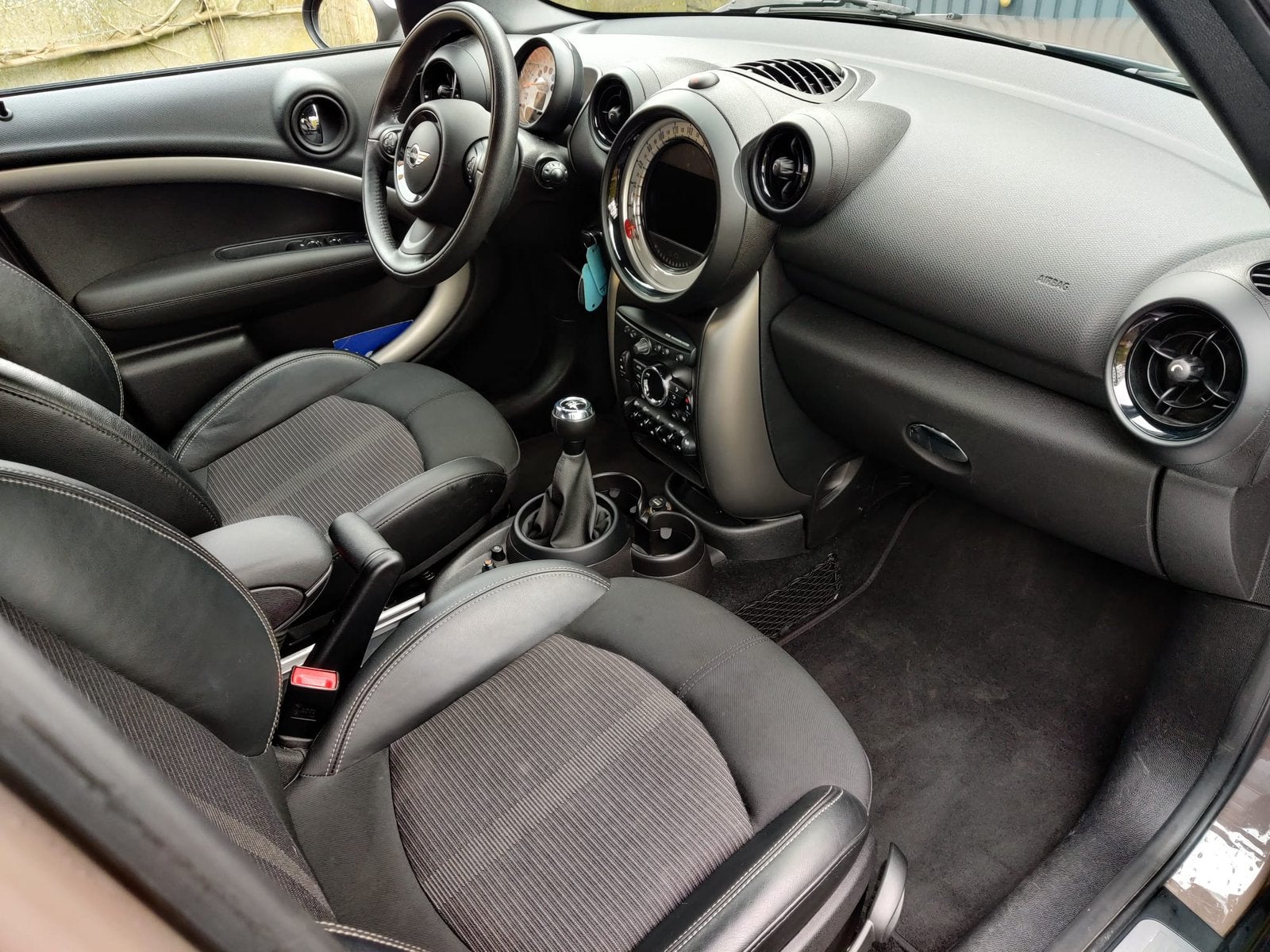 Prachtige MINI Cooper Countryman, Auto's, 90 kW, Zwart, Bruin, Leder en Stof