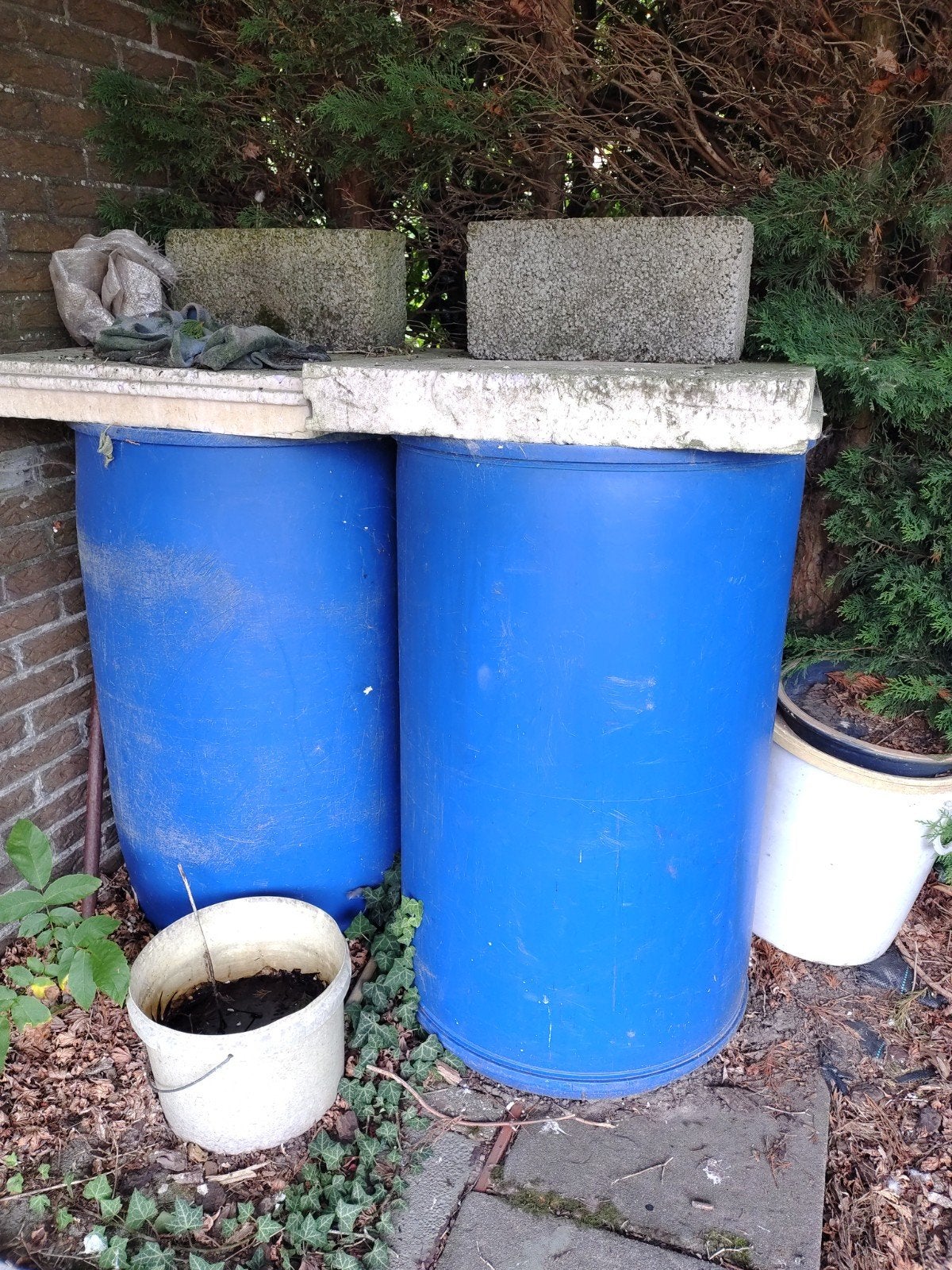 gratis 2 blauwe vaten, Enlèvement