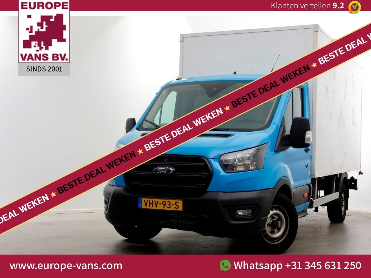 Ford Transit 350 2.0 TDCI 130pk Bakwagen met achterdeuren 2-, Auto's, Bestelwagens en Lichte vracht, Bedrijf, Ford, Onderhoudsboekje
