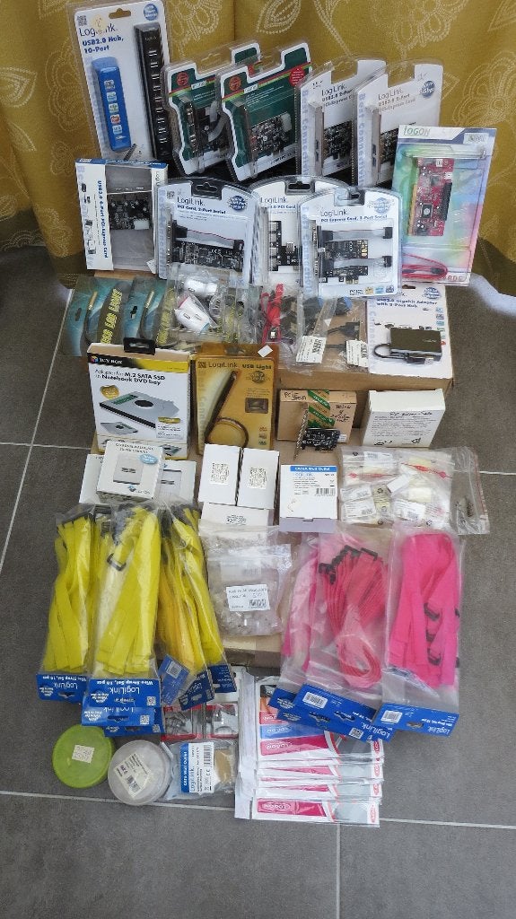 Lot PCI kaarten, usb hubs, RJ45 connectors e.a zie foto, Enlèvement, Comme neuf