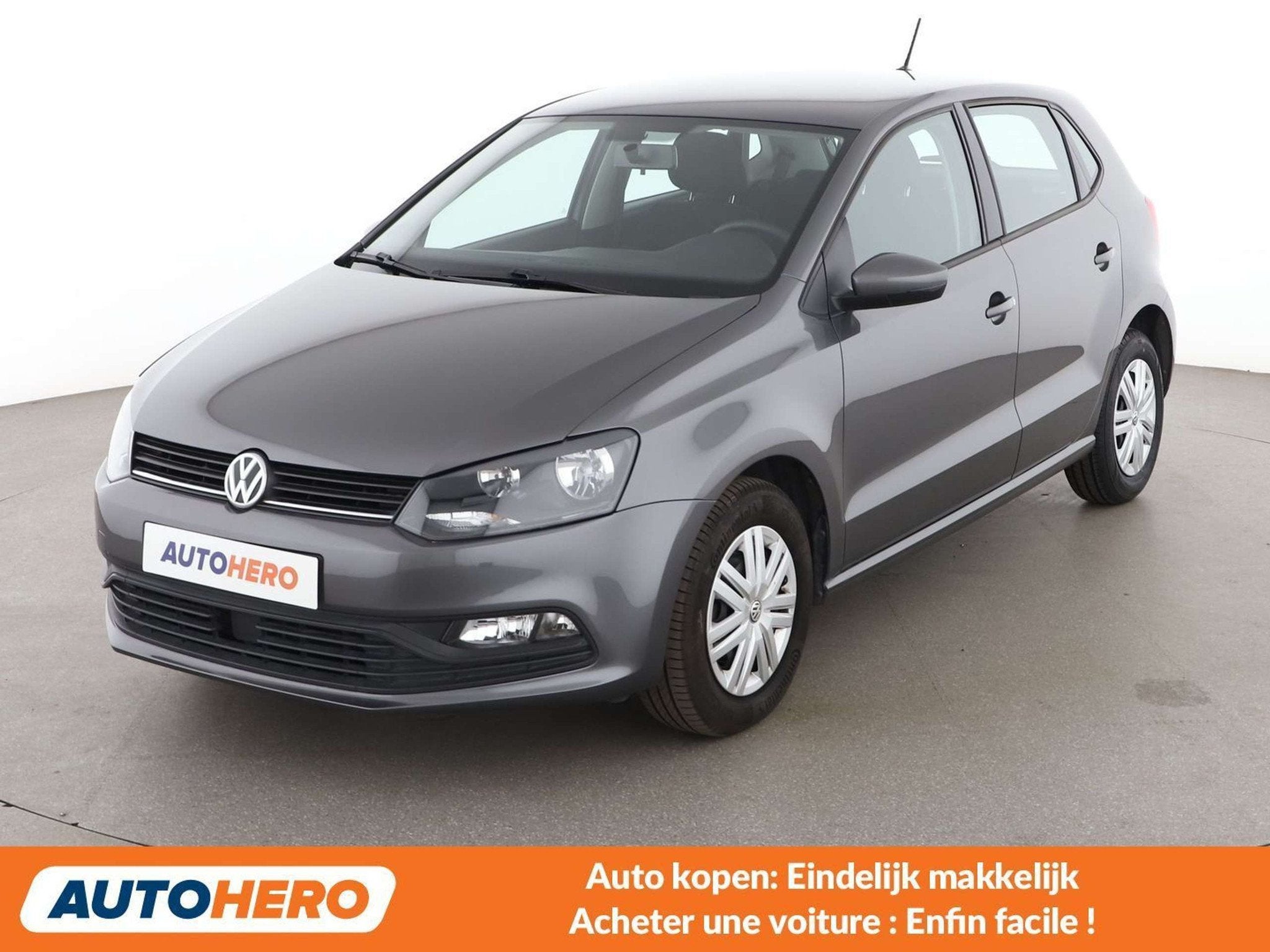 Volkswagen Polo 1.0 Trendline BlueMotion Tech (bj 2017), Auto's, Volkswagen, Voorwielaandrijving, Stof, 55 kW, Zilver of Grijs