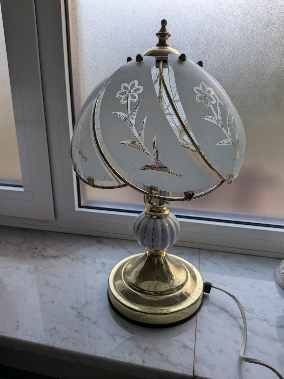 Lampe à fleurs vintage des années 80, Enlèvement, Vintage