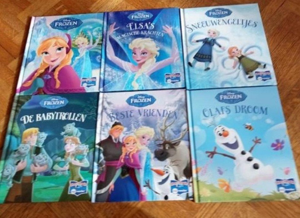 Diverse titels boekjes van Frozen Disney story readers, Ophalen of Verzenden, Gelezen