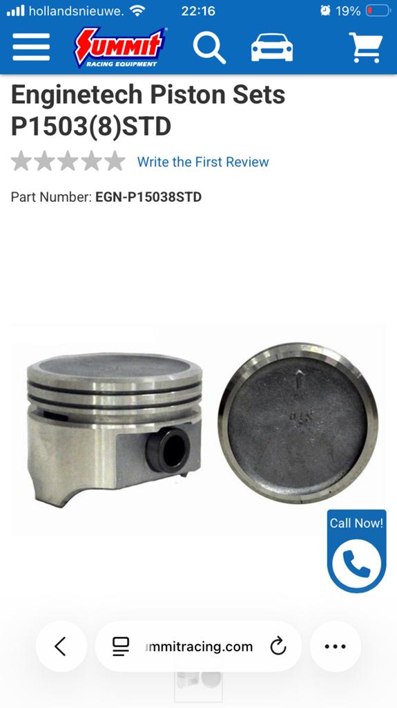 Kit de pistons Chevrolet 305 V8 Enginetech nouveau, Autos : Pièces & Accessoires, Moteurs & Accessoires, Pièces américaines, Pièces Oldtimer ou Ancêtre