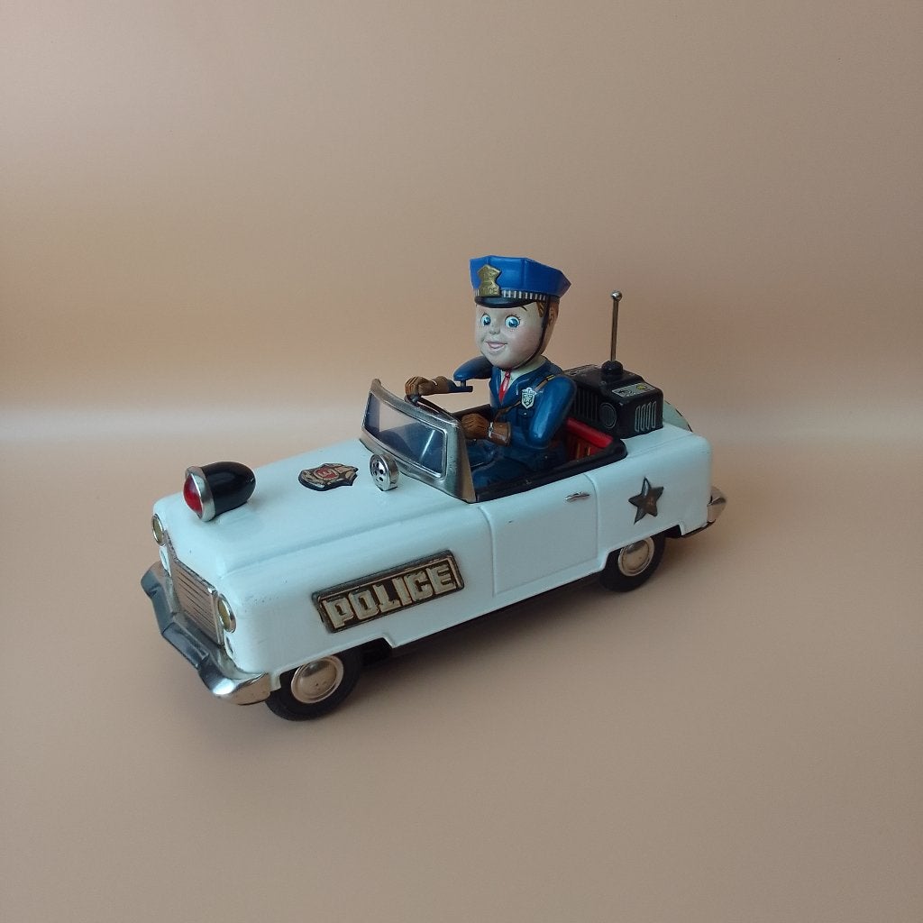 Vintage NOMURA Tin Mystery Police Car, Ophalen of Verzenden
