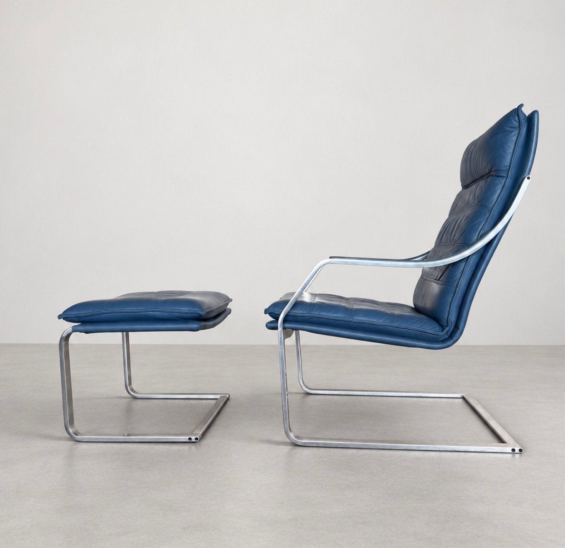Vintage Walter Knoll Art Collection Komet lounge + Ottoman, Enlèvement