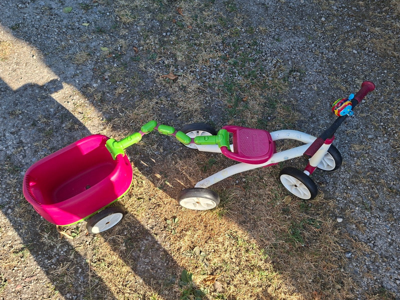 Stapfietsje met karretje, Enlèvement, Utilisé