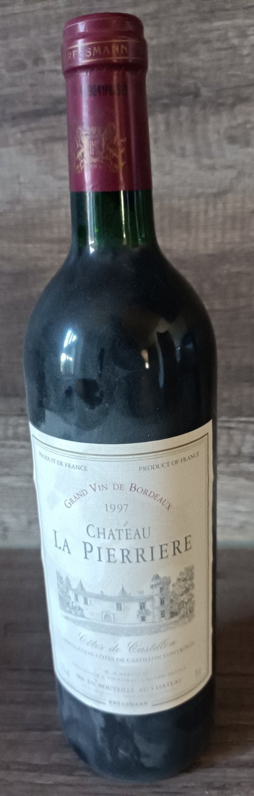 Vin château La Pierriere 1997, Collections, Vins, Enlèvement ou Envoi