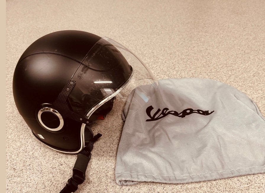 Casque Vespa Jet noir mat, Vélos & Vélomoteurs, Enlèvement, Neuf, Medium