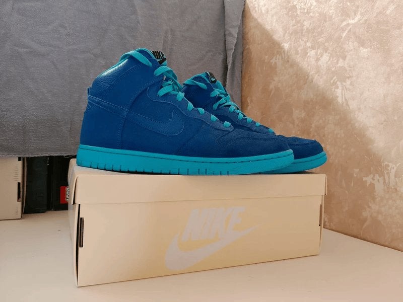 Custom Nike dunk high air zeker kijken, Blauw, Nike, Ophalen of Verzenden, Zo goed als nieuw