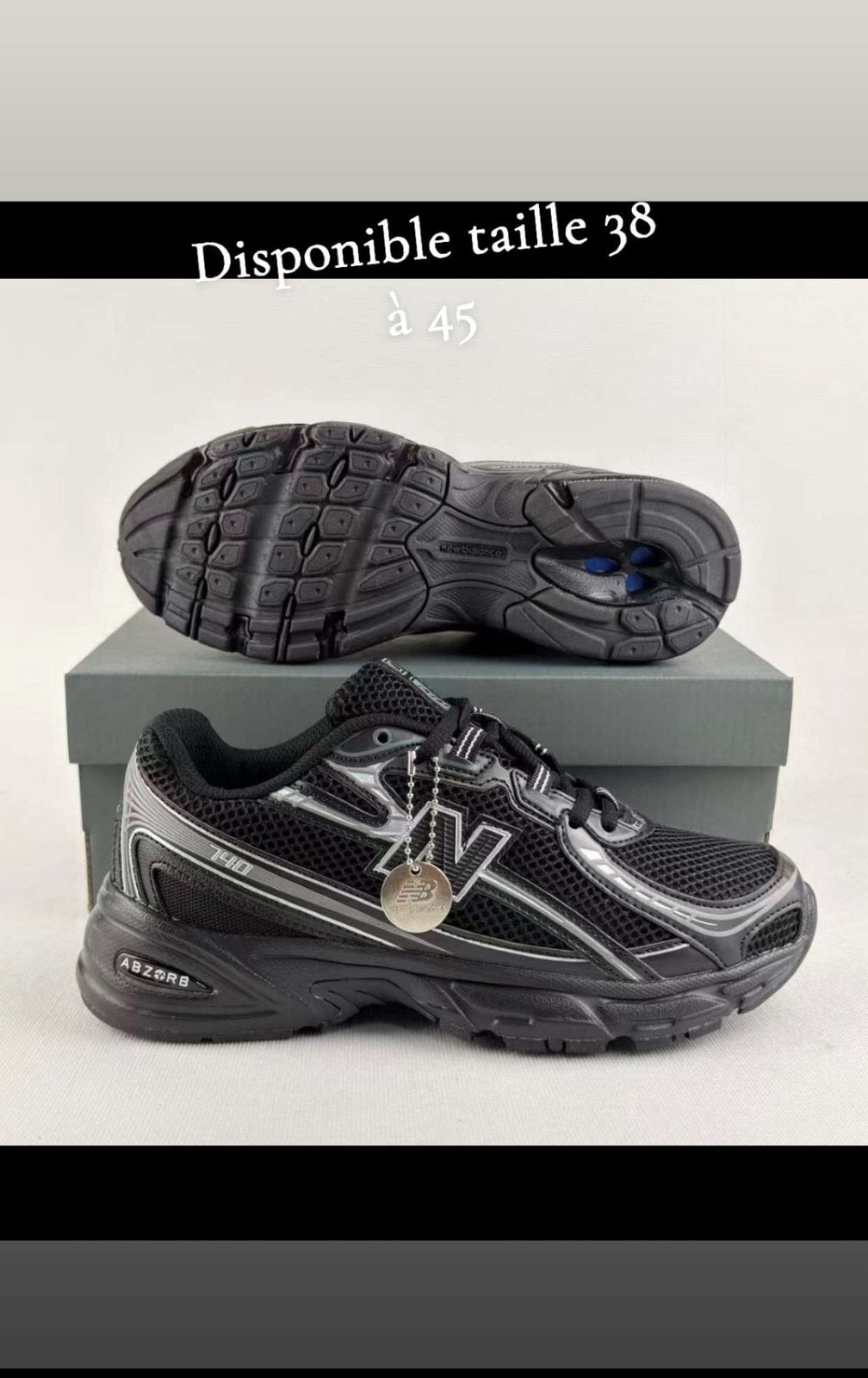 New balance 740 noir, Vêtements | Hommes, Chaussures, Enlèvement ou Envoi, Comme neuf, Noir