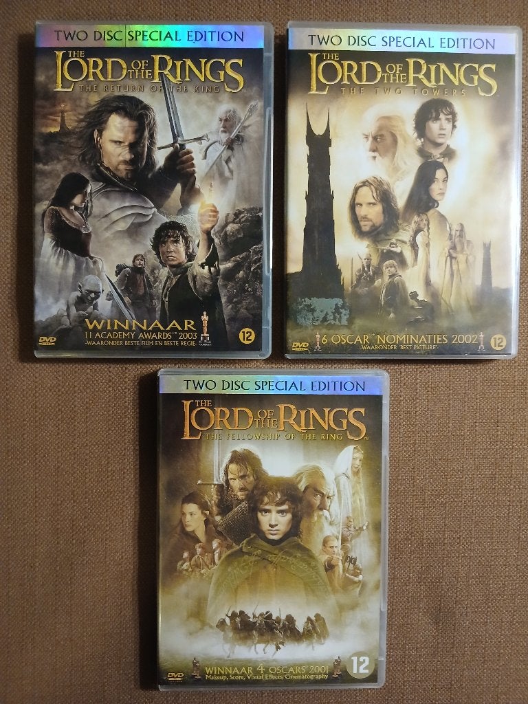 3 DVD's Lord of the Rings, Ophalen of Verzenden, Zo goed als nieuw