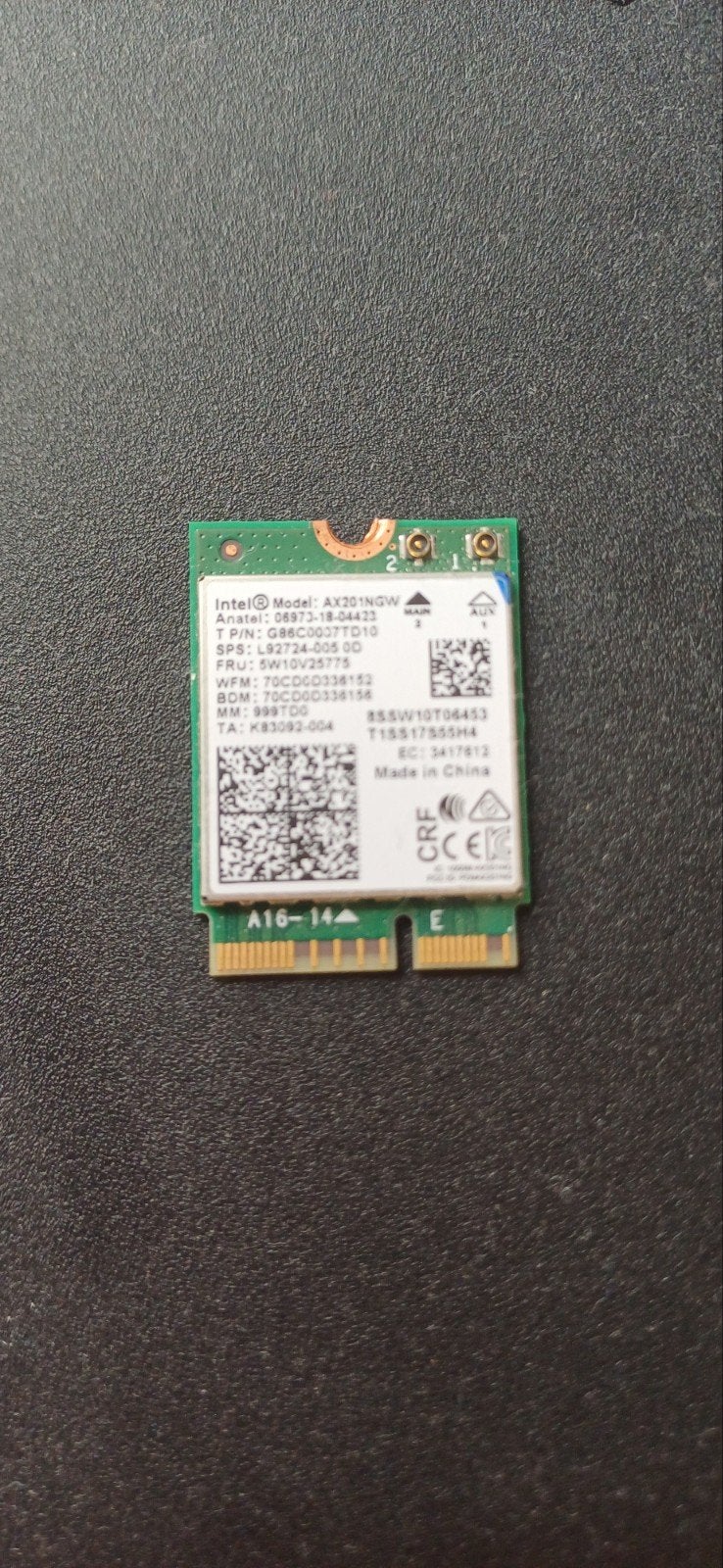 Intel Wi-Fi 6 AX201 (Model: AX201NGW), Informatique & Logiciels, Disques durs, Enlèvement ou Envoi