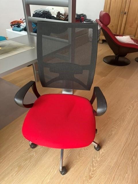 chaise de bureau, Enlèvement, Utilisé, Rouge, Chaise de bureau