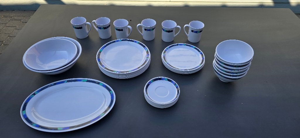 Kampeerservies melamine zeer licht van gewicht !, Ophalen of Verzenden, Zo goed als nieuw