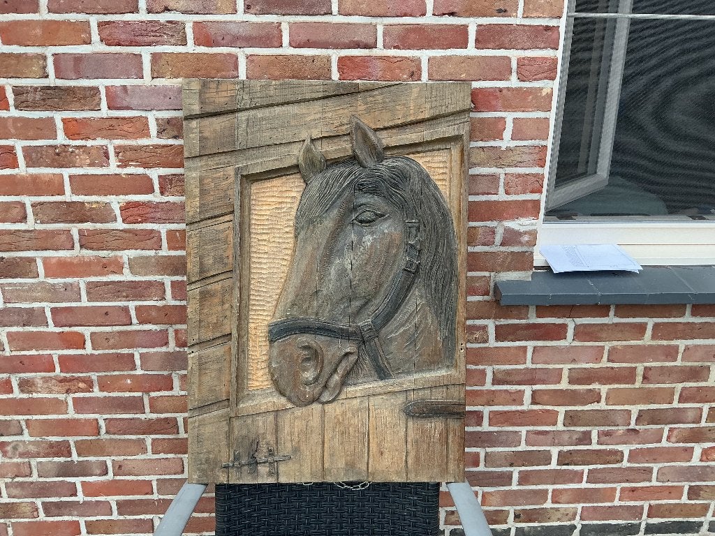 Houtsnijwerk, Antiek en Kunst, Ophalen, Houtsnijwerk, 50 - 100 cm, Handgemaakt